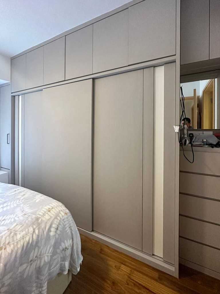 Scandinavian Bedroom with Wardrobe and Sliding Wardrobe