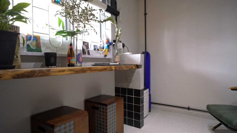 Vintage Study with Bookshelf and Desk