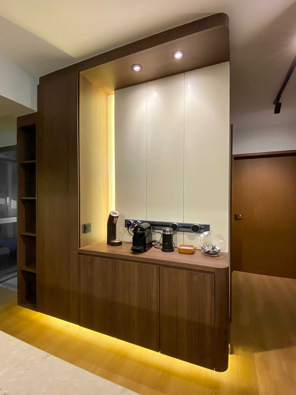 Scandinavian Dining Room with Sideboard and Paintings