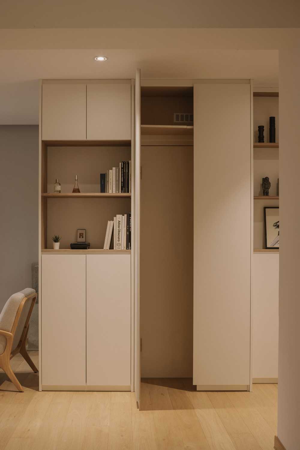 Modern Entryway with Bookshelf and Vinyl Flooring