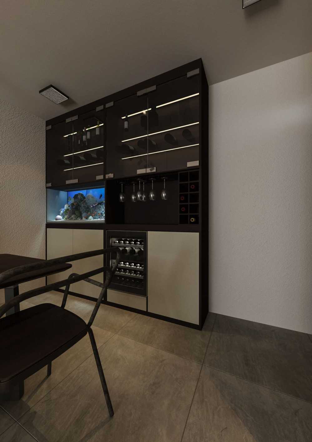 Contemporary Dining Room with Dining Table and Dining Chairs