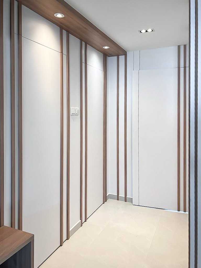 Scandinavian Living Room with Panelling and Flooring