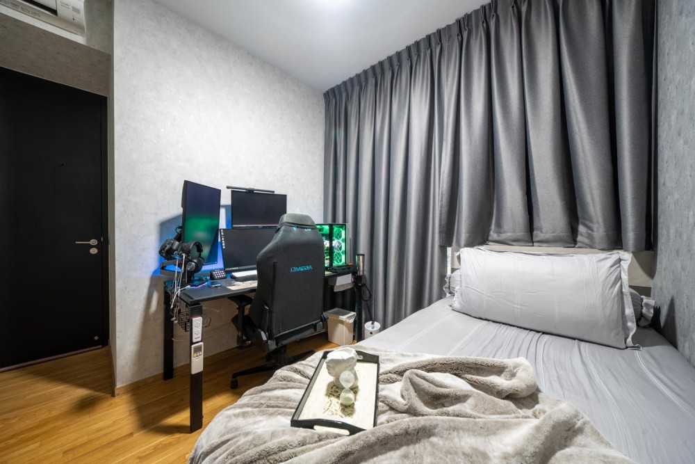 Modern Bedroom with Cove Lighting and Wardrobe