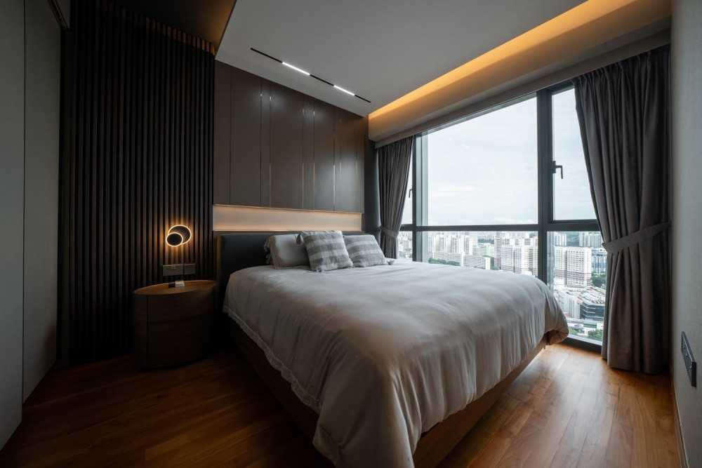 Contemporary Bedroom with Wardrobe and Children's Beds