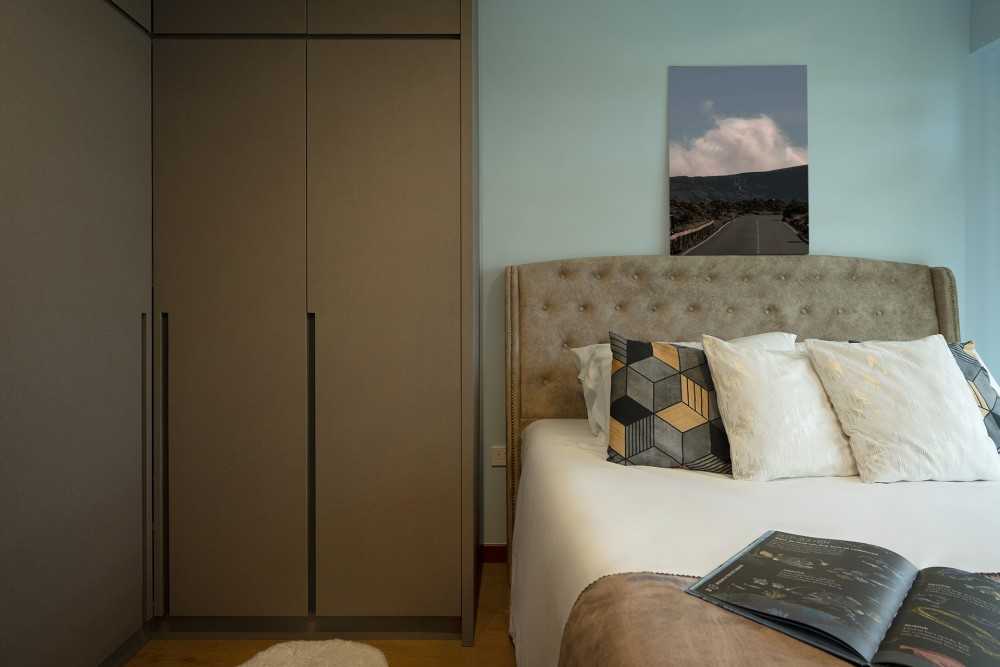 Contemporary Bedroom with Ceiling Light and Wardrobe