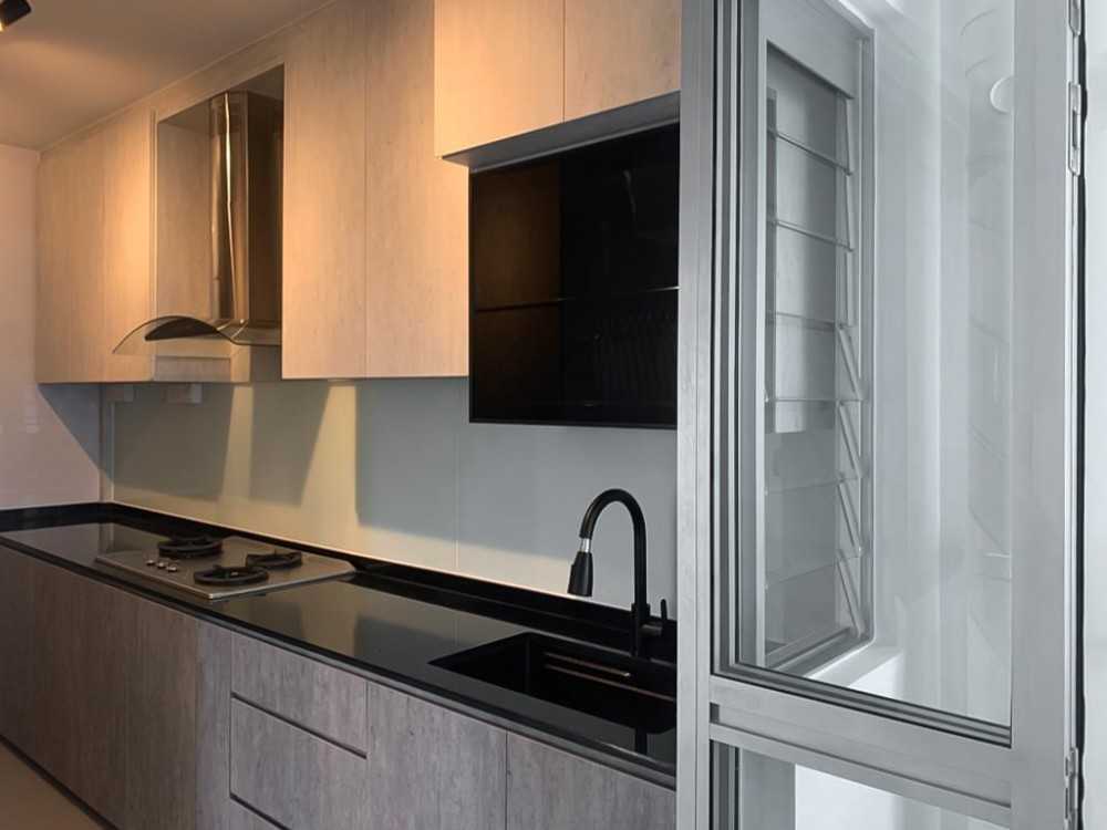 Scandinavian Kids Room with Kitchen Window and Kitchen Accessories