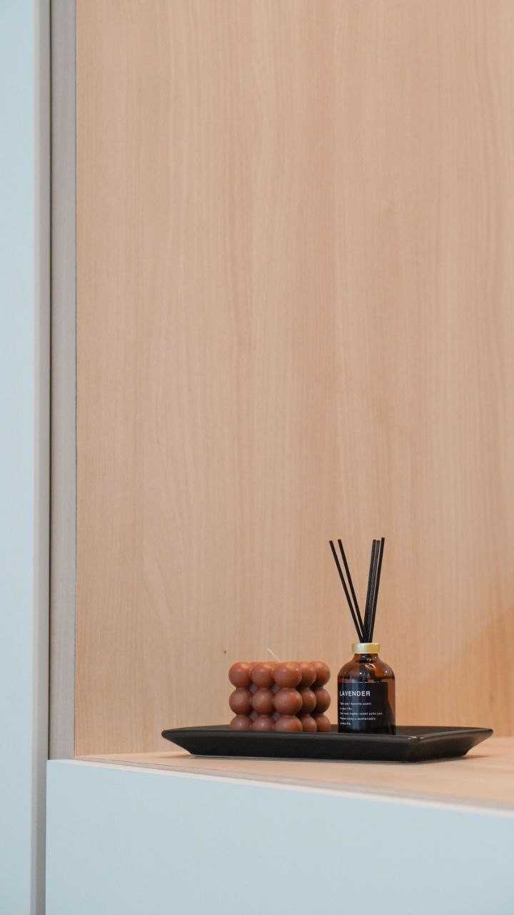 Scandinavian Bedroom with Wardrobe and Bedroom Dresser