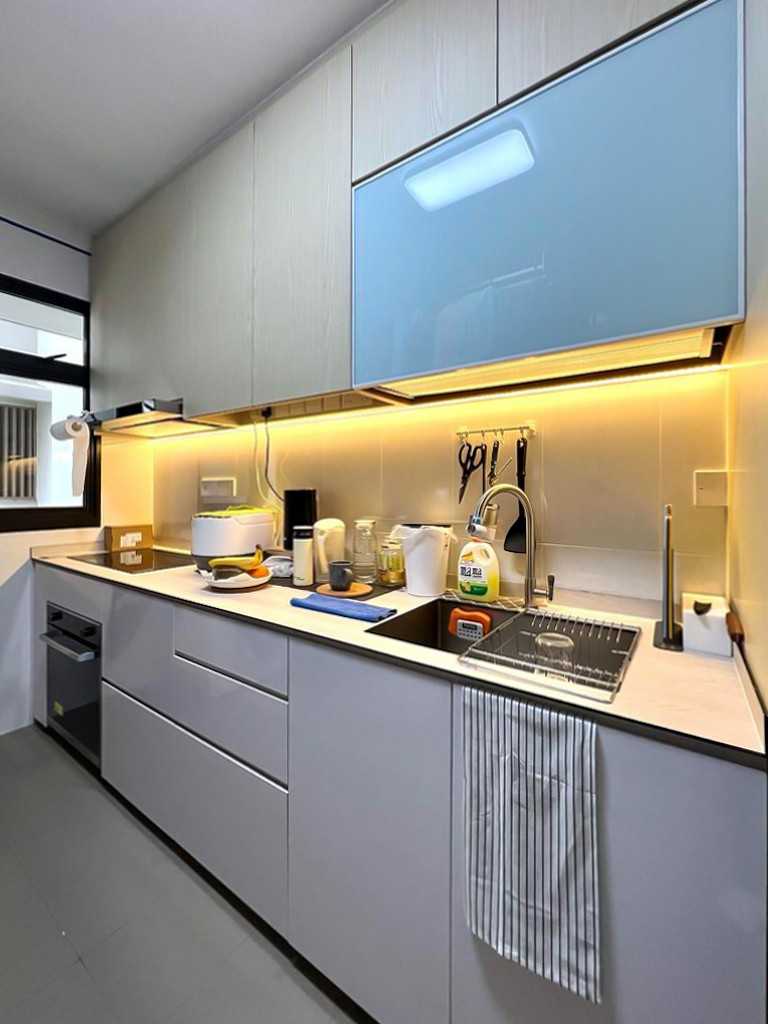 Scandinavian Kitchen with Kitchen Window and Kitchen Accessories