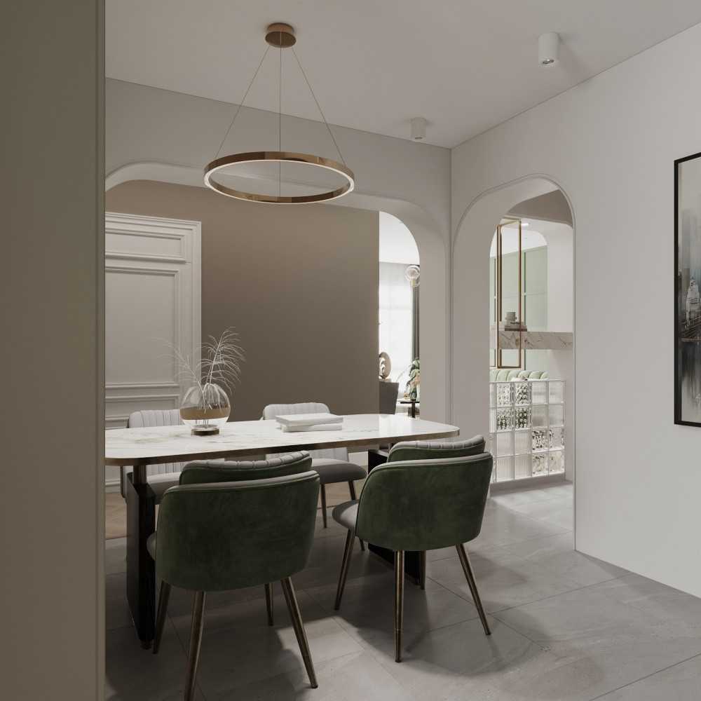 Modern Dining Room with Dining Table and Dining Chairs