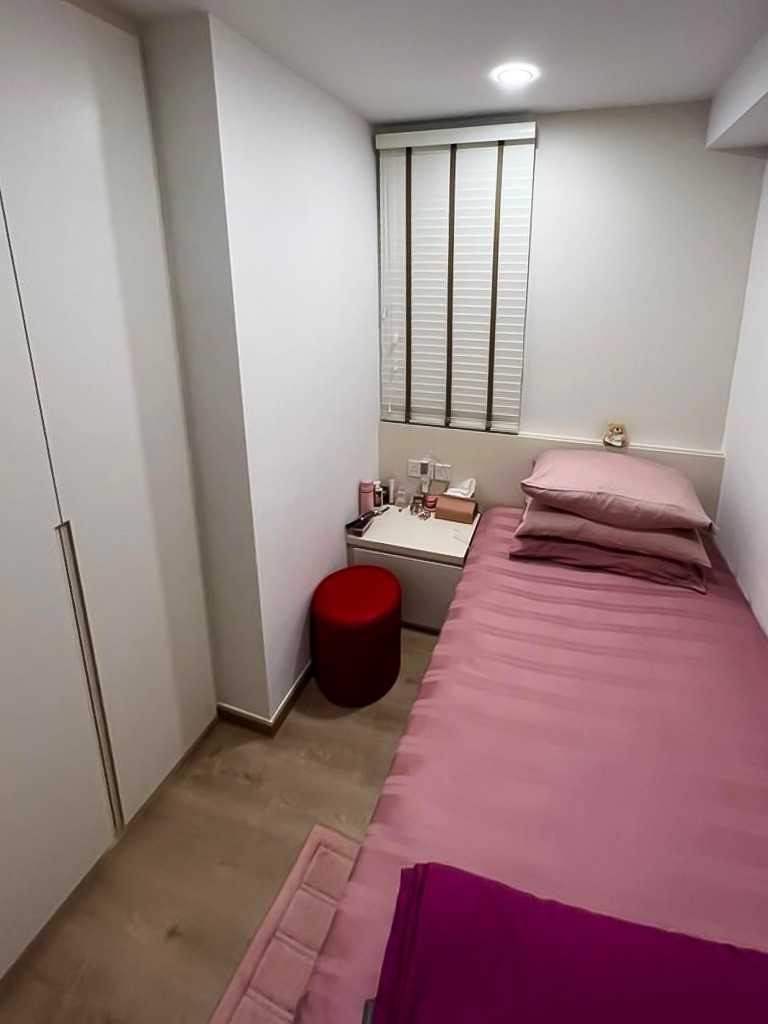 Scandinavian Bedroom with Wardrobe and Bedroom Dresser