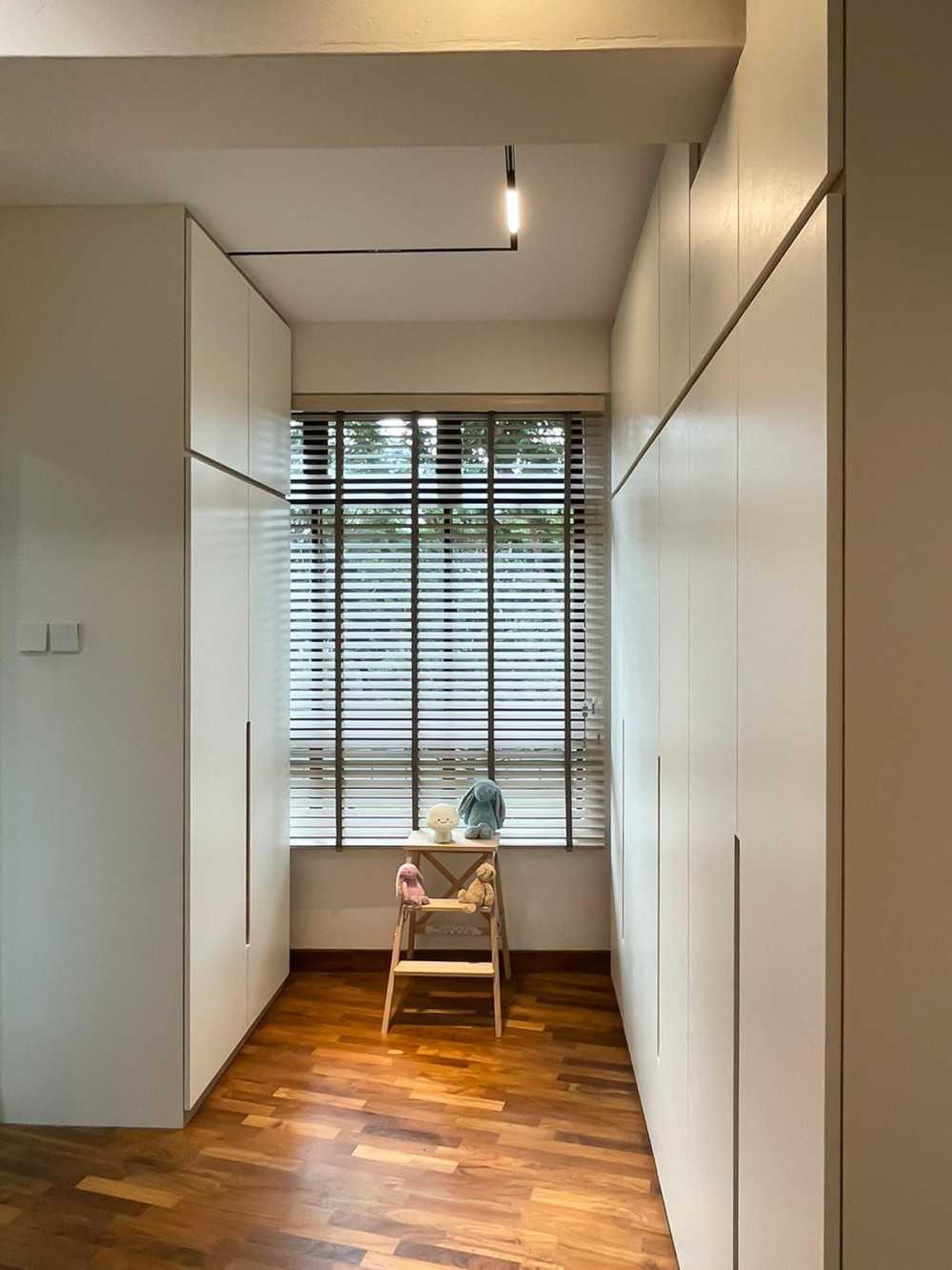 Scandinavian Bedroom with Wardrobe and Storage Cabinets