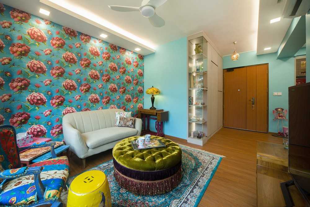 Transitional Living Room at Toa Payoh East by Great Oasis Interior ...