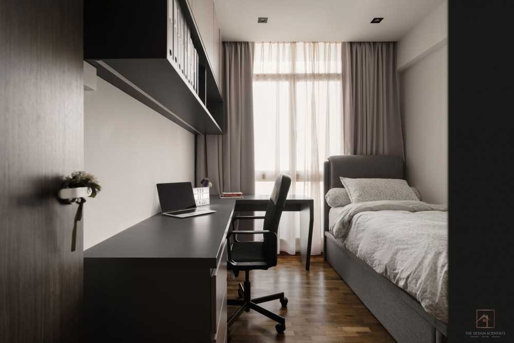 Contemporary Bedroom with Parquet Floor and Wardrobe