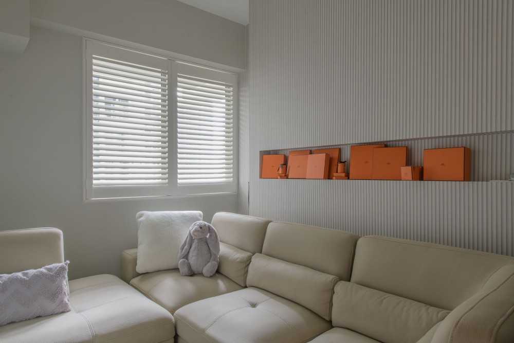 Modern Home Theatre with Feature Wall and Sofa