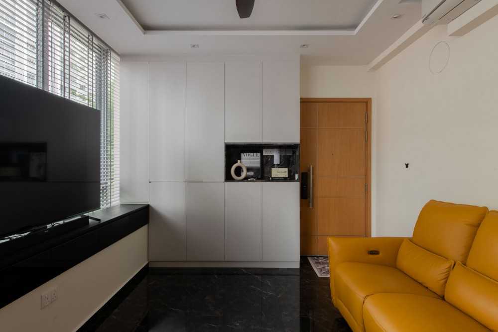 Modern Living Room with Cove Lighting and Downlights