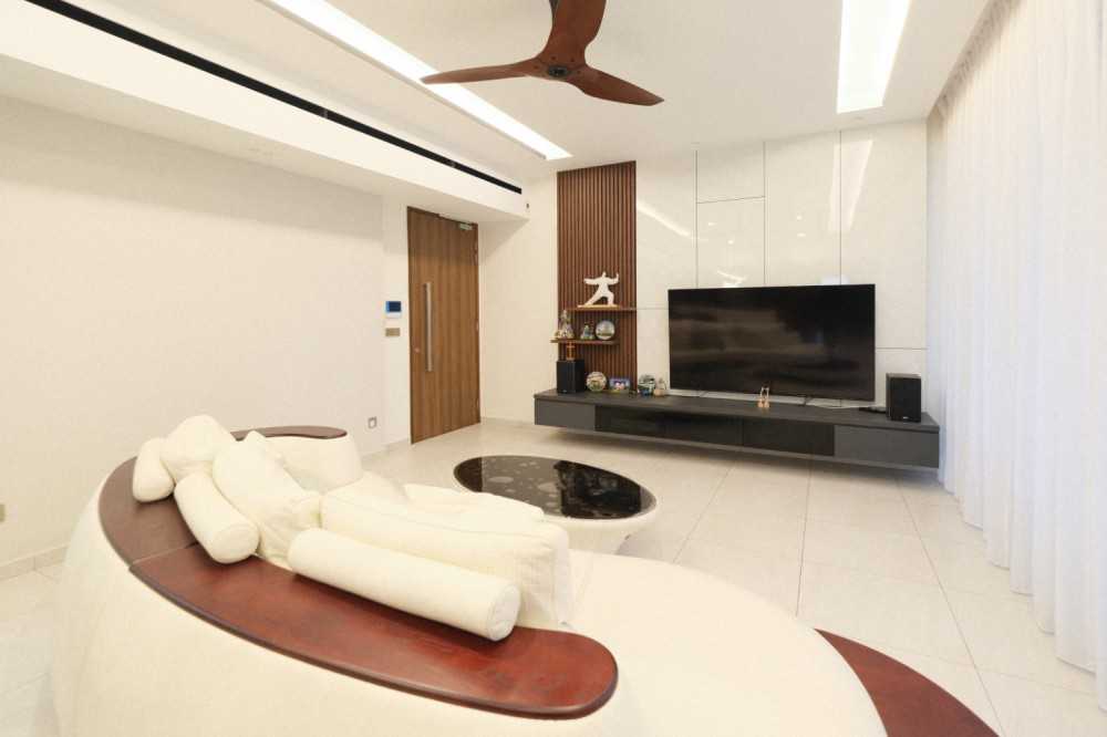 Modern Living Room with TV Console and TV