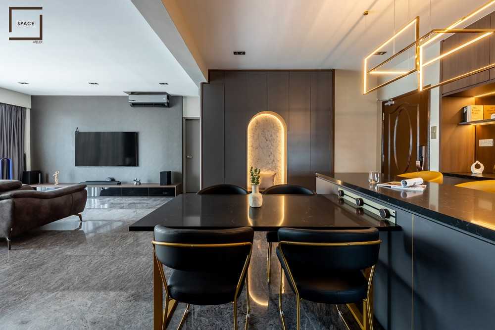 Modern Living Room with Feature Wall and TV