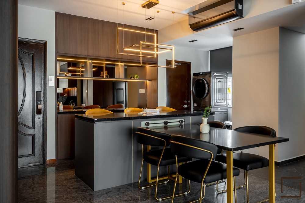 Modern Kitchen with Kitchen Window and Kitchen Island