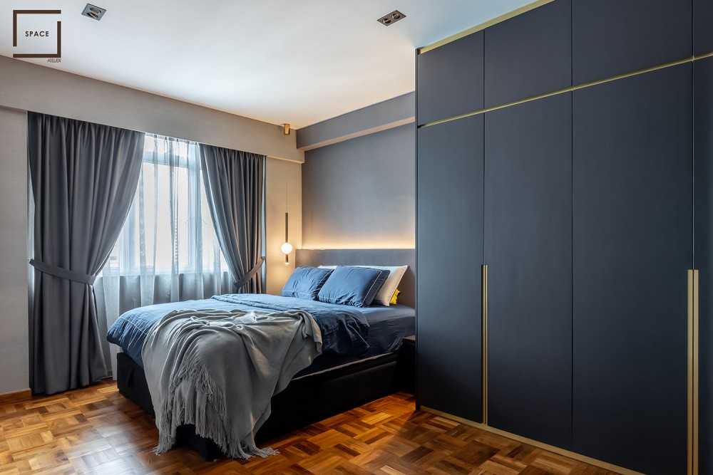 Modern Bedroom with Ceiling Light and Wardrobe