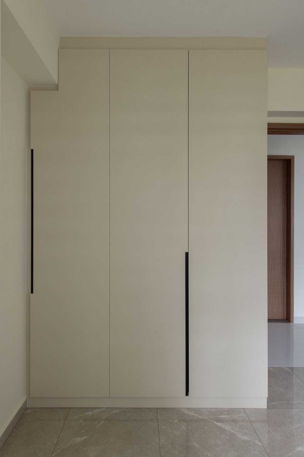 Scandinavian Bedroom with Wardrobe and Closet