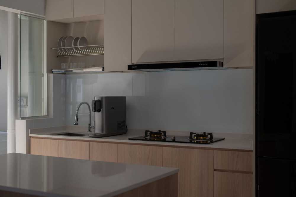 Minimalist Kitchen with Countertop and Kitchen Accessories