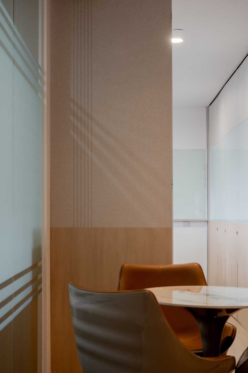 Contemporary Office with Desk and Desk Chairs