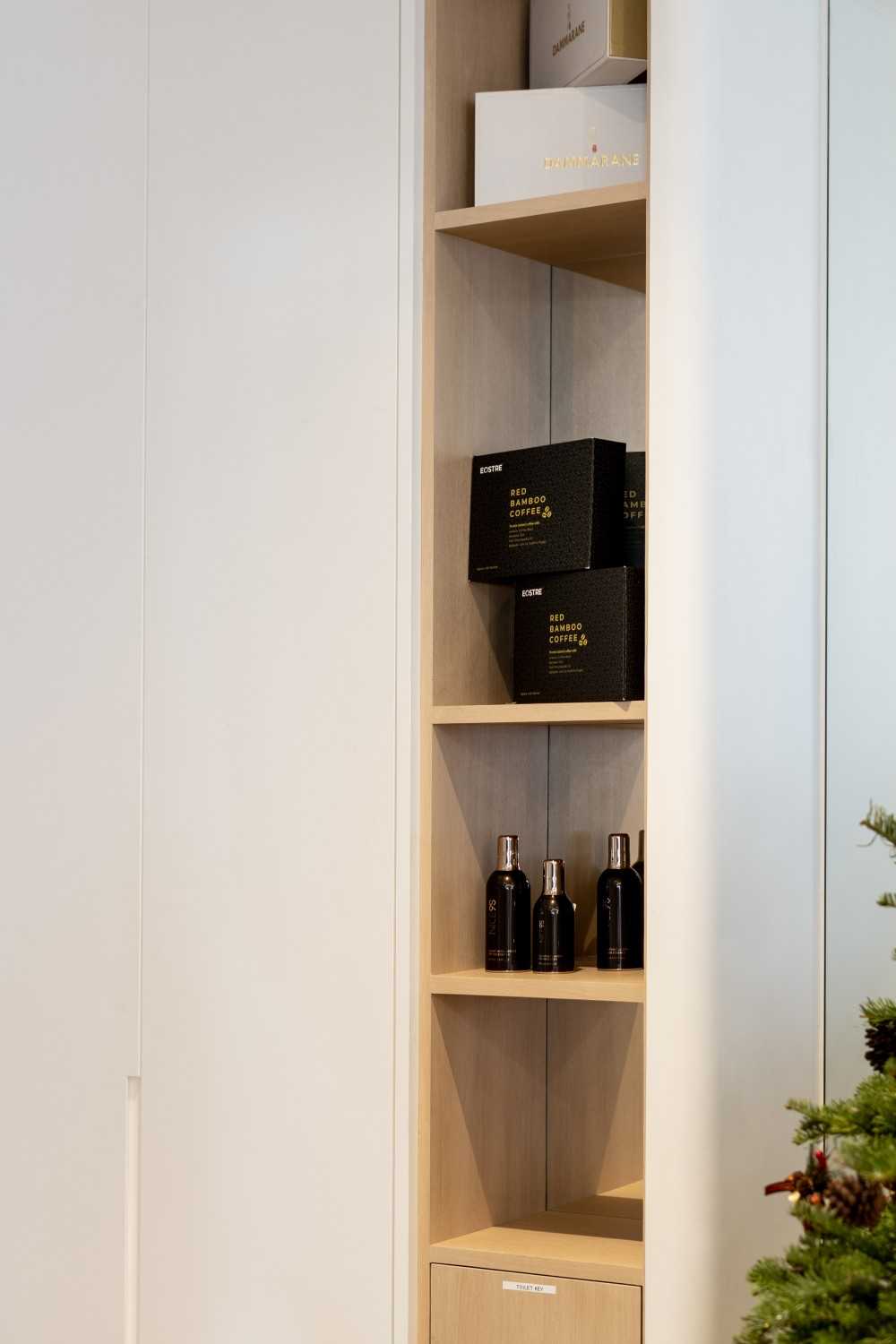 Contemporary Office with Storage Cabinets and Display Cabinets