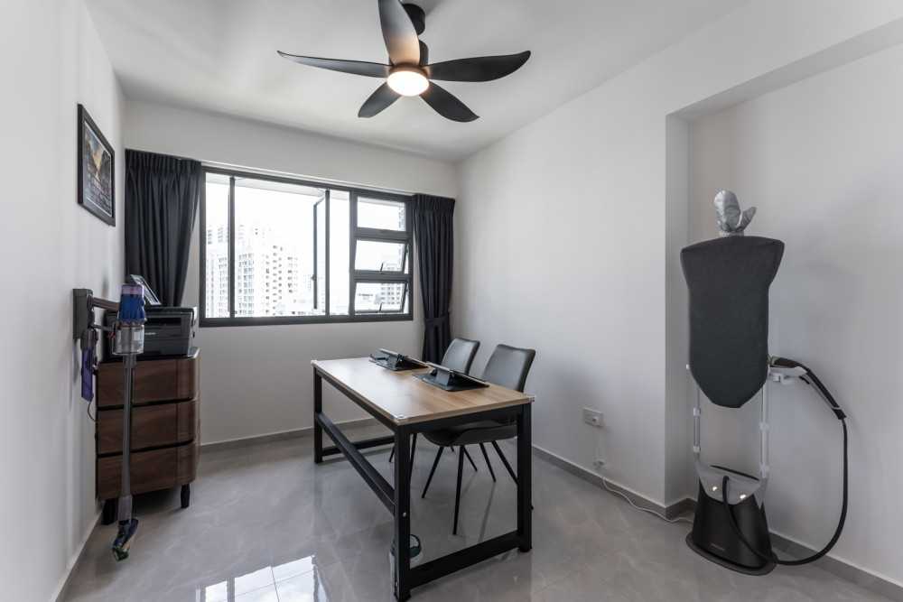 Modern Study with Desk and Desk Chairs