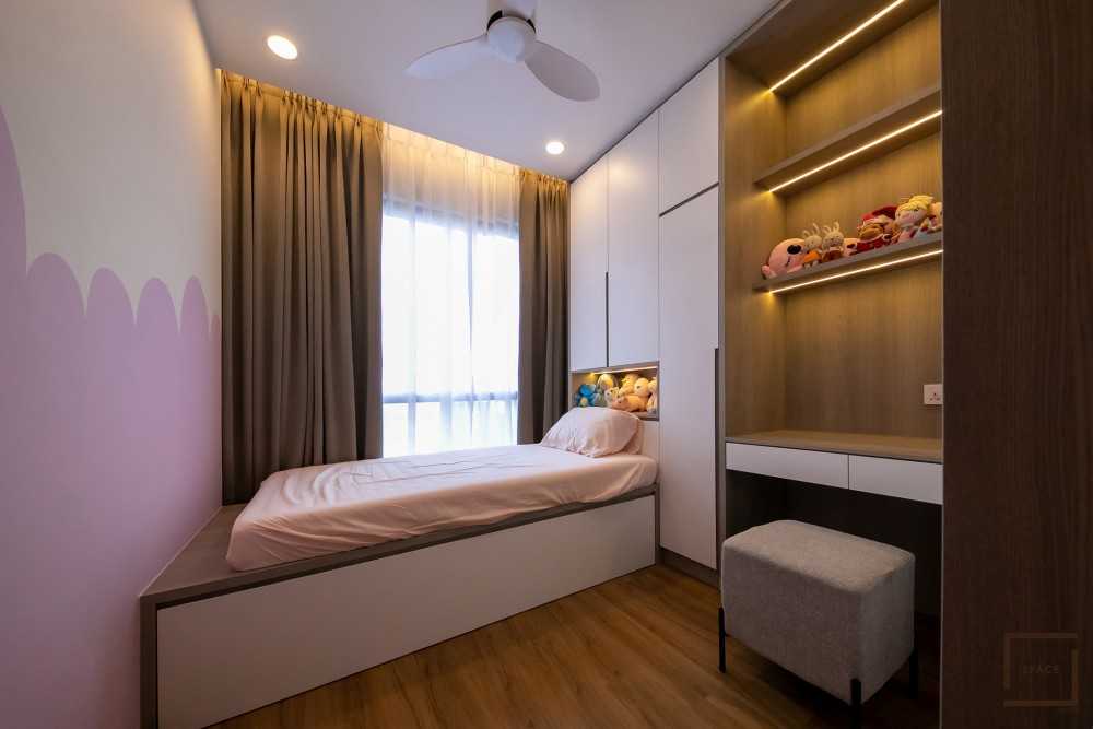 Contemporary Kids Room with Built-in Bed and Toys