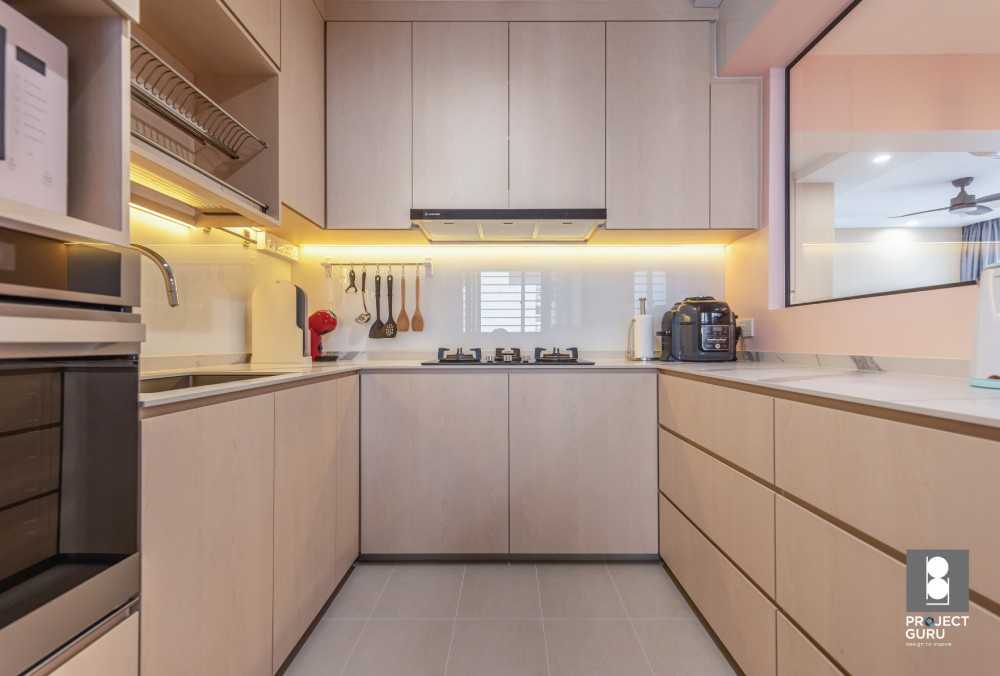 Modern Kitchen with Countertop and Cupboard
