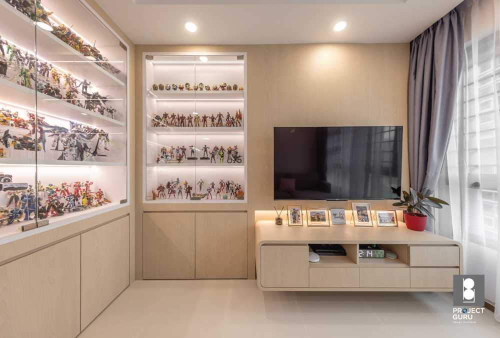 Modern Living Room with TV Console and TV