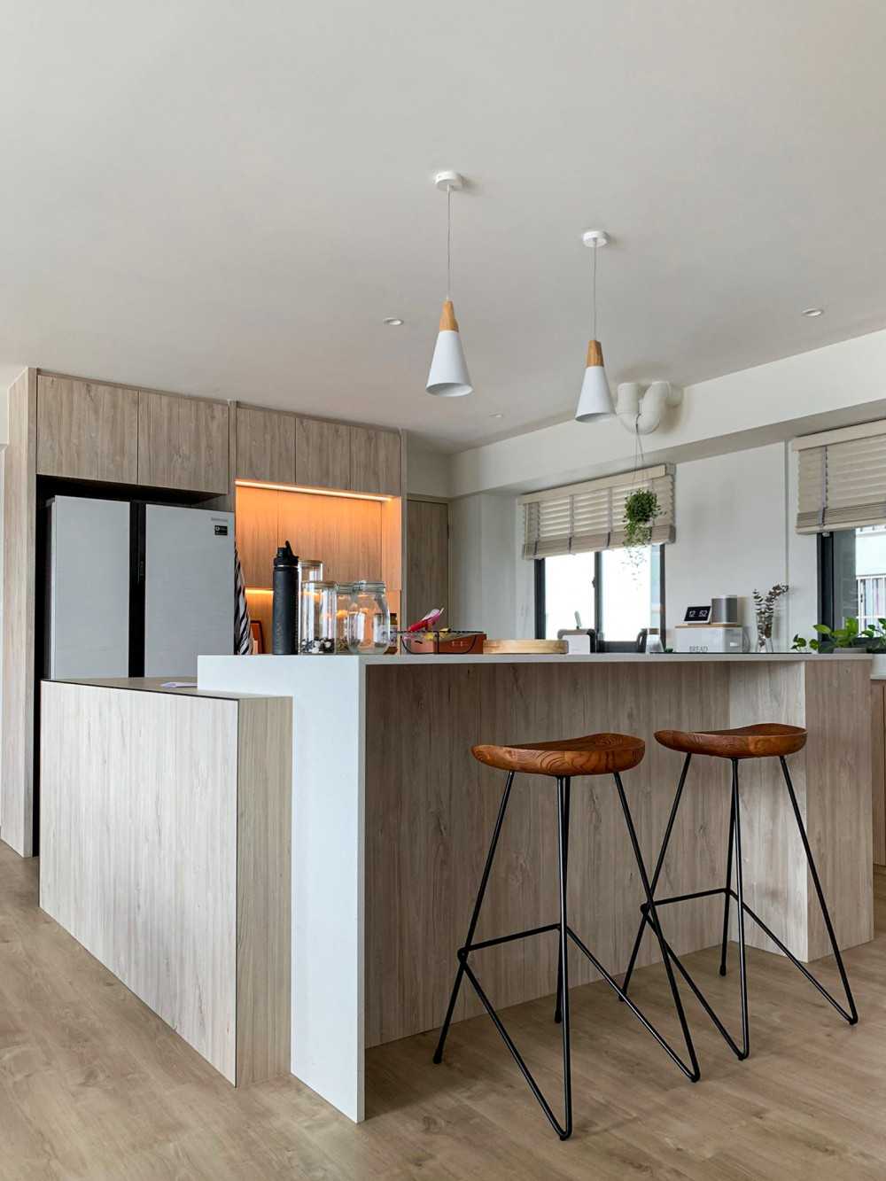 Scandinavian Kitchen with Kitchen Window and Kitchen Island