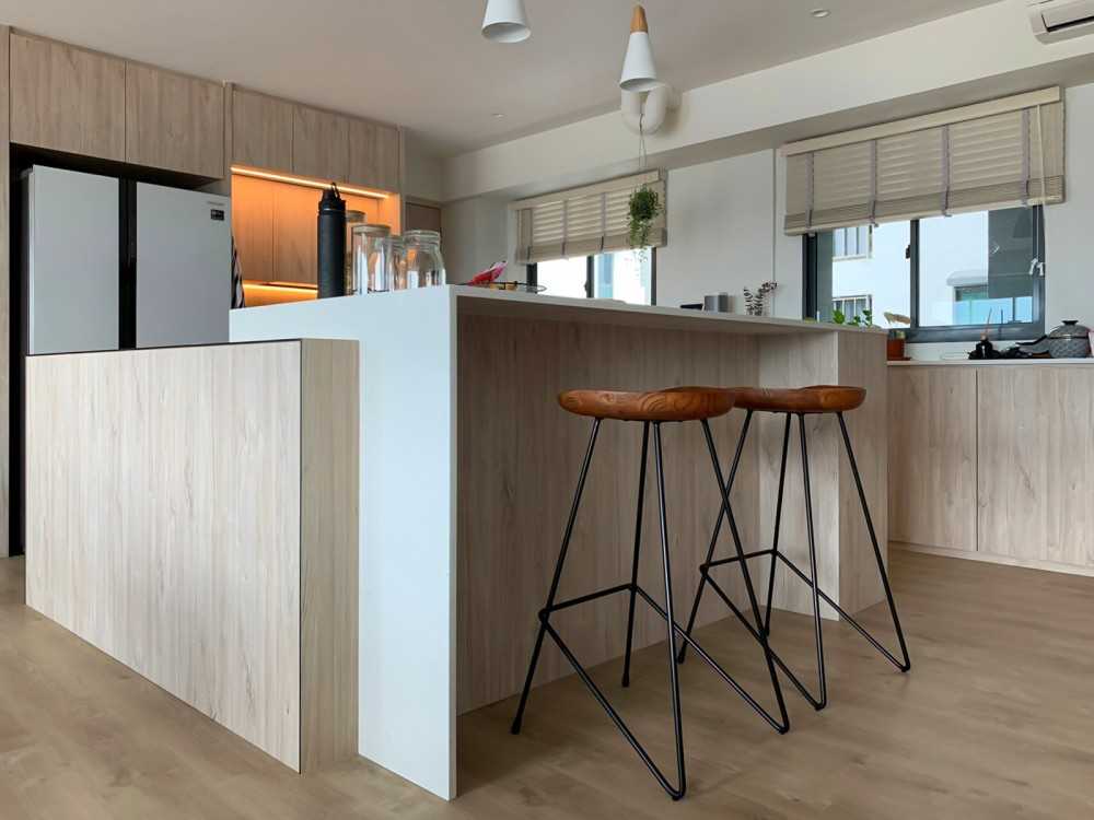 Scandinavian Kitchen with Kitchen Window and Kitchen Backsplash