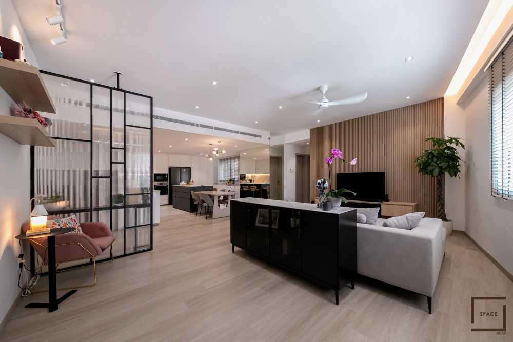 Minimalist Living Room with TV Console and Sofa