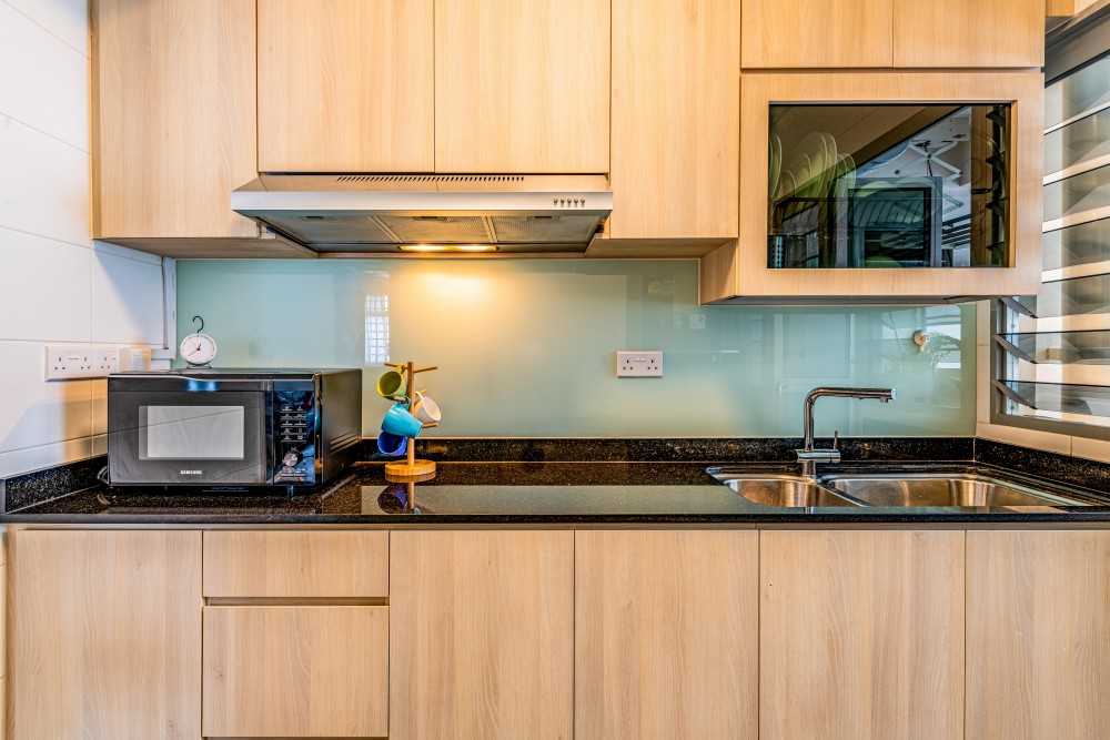 Scandinavian Kitchen with Kitchen Accessories and Dishwasher