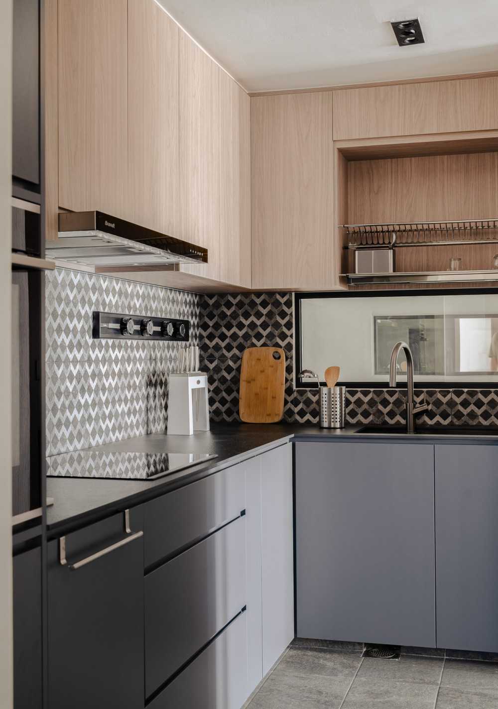 Modern Kitchen with Countertop and Cupboard