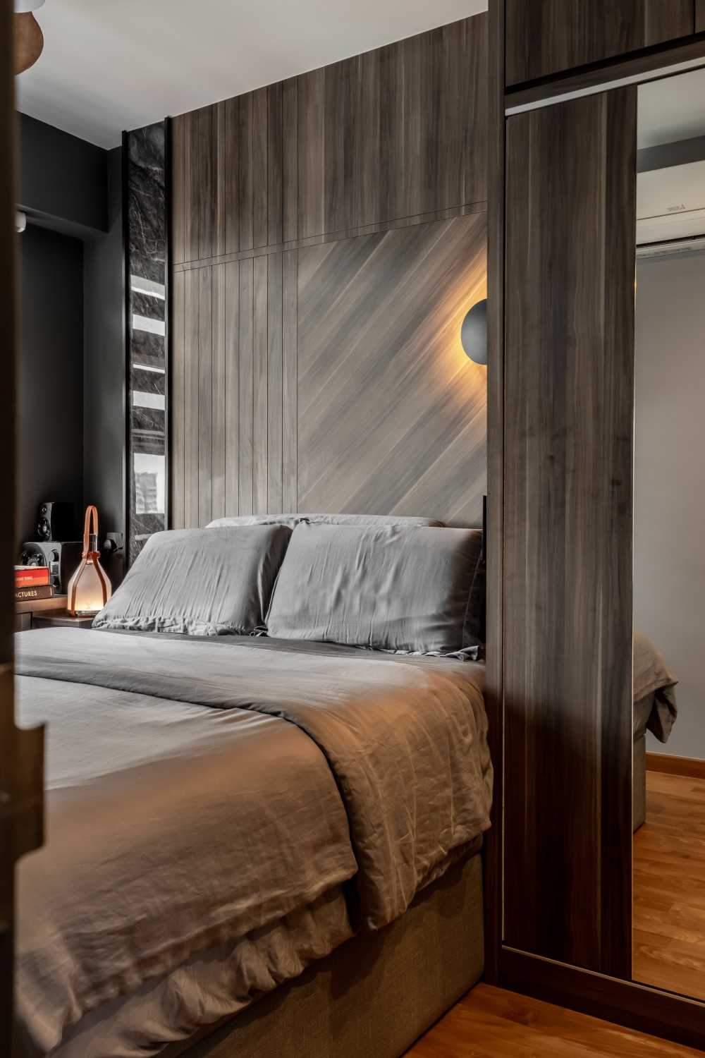Modern Bedroom with Cove Lighting and Wardrobe