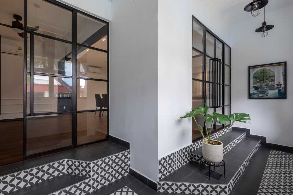 Country Entryway with Doors and Metal Doors
