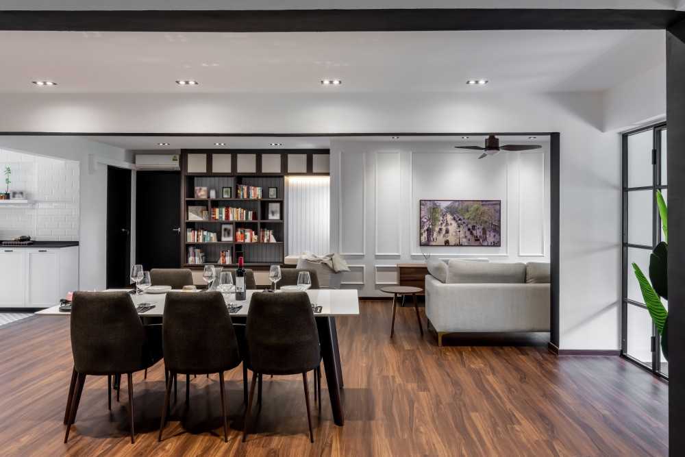Country Dining Room with Drop Light and Cove Lighting