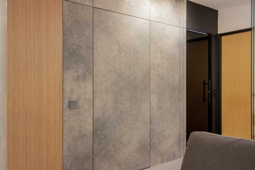 Transitional Foyer with Artwork and Console Table