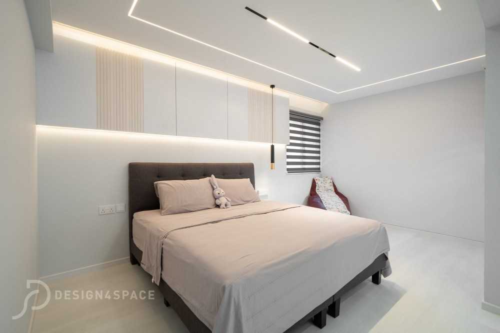 Modern Bedroom with Ceiling Light and Wardrobe