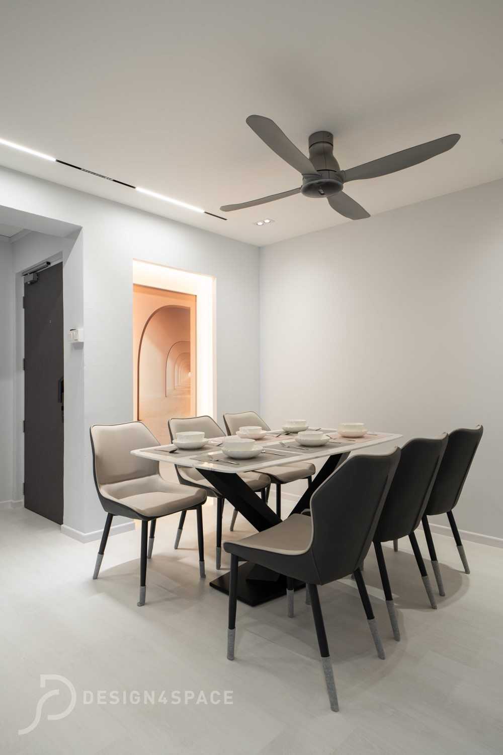 Modern Dining Room with Dining Table and Dining Chairs