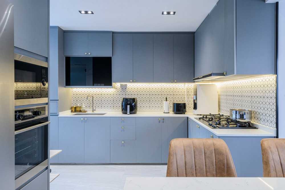 Modern Kitchen with Countertop and Kitchen Accessories