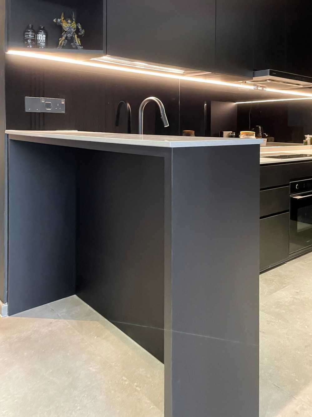 Scandinavian Kitchen with Kitchen Island and Kitchen Accessories