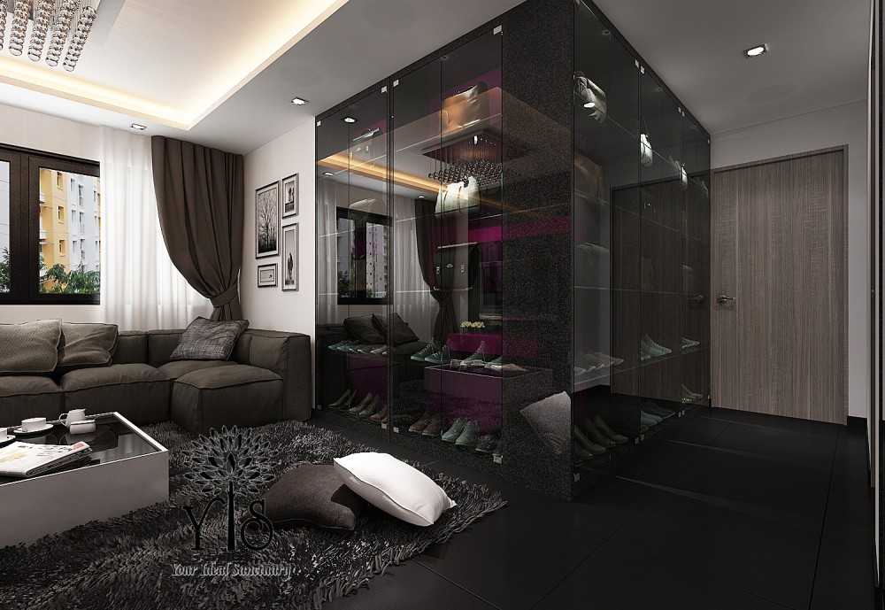 Contemporary Living Room with Cove Lighting and Drop Ceiling
