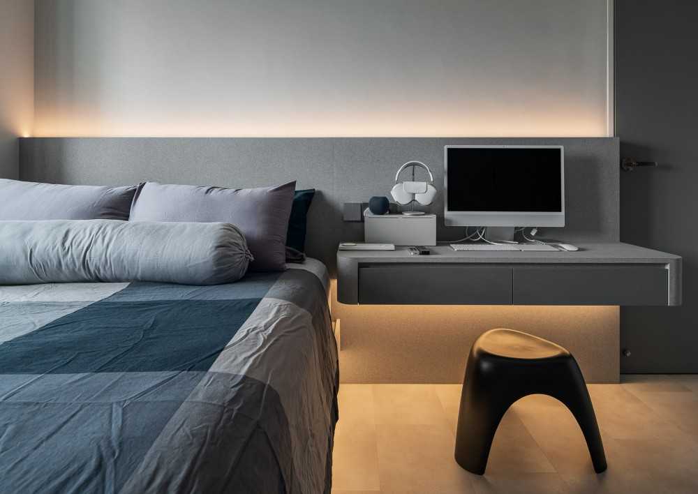 Scandinavian Living Room with Vinyl Flooring and Downlights