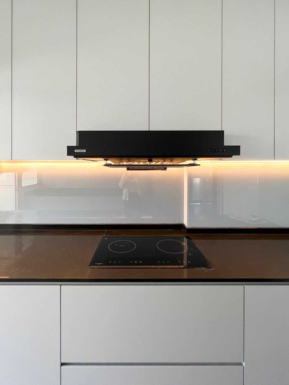 Scandinavian Kitchen with Kitchen Accessories and Paintings