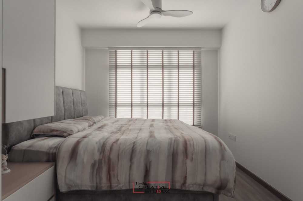 Scandinavian Bedroom with Vinyl Flooring and Wardrobe