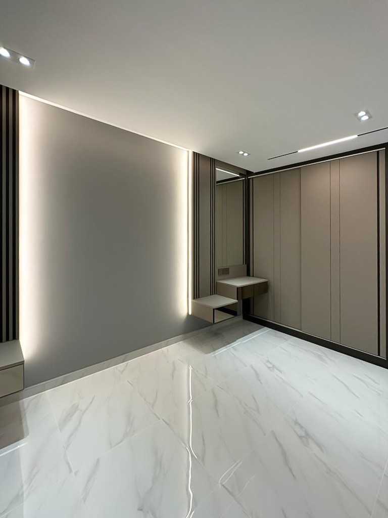 Scandinavian Bedroom with Wardrobe and Sliding Wardrobe