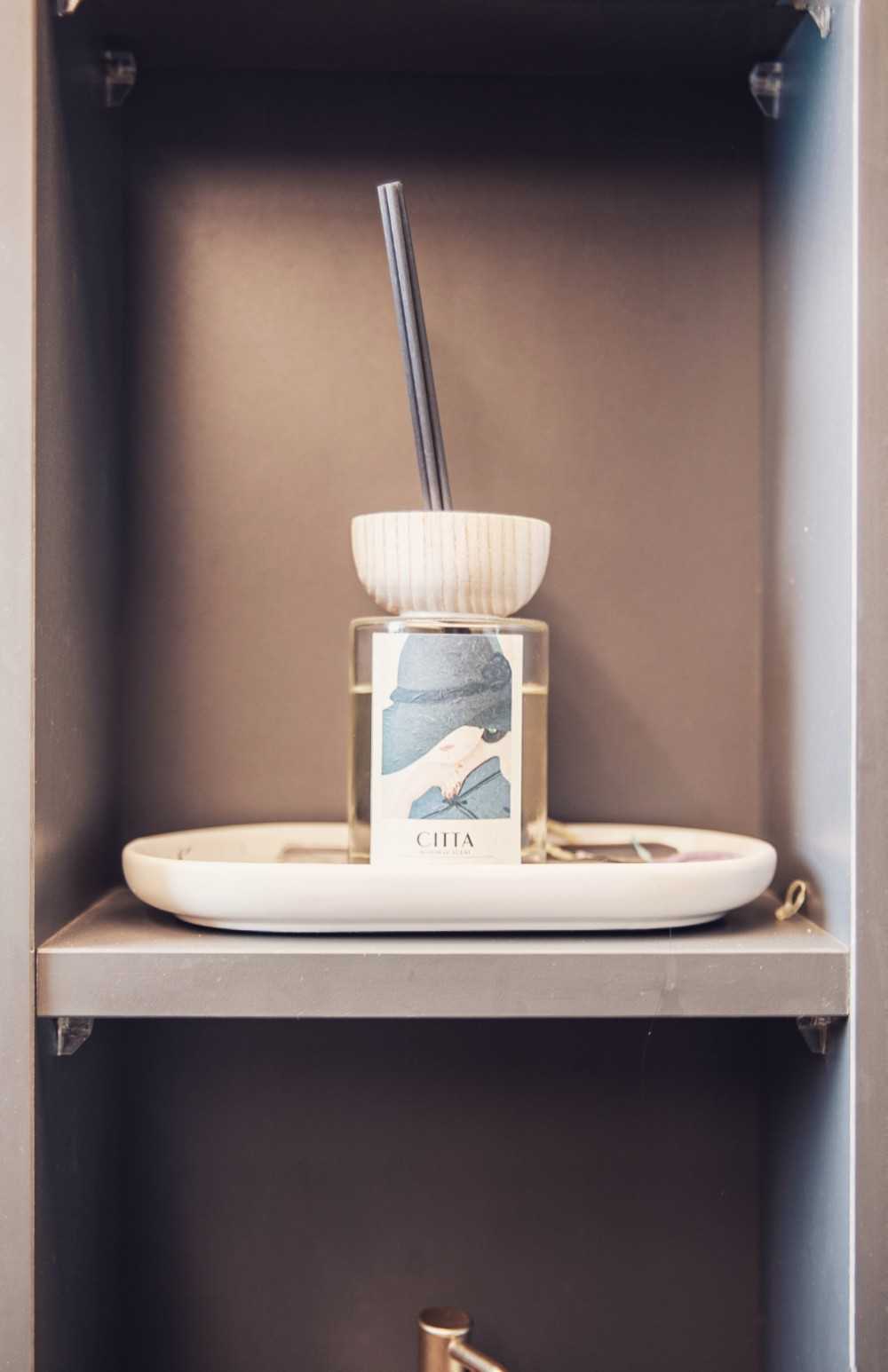 Scandinavian Bathroom with Bathroom Storage and Bathroom Accessories